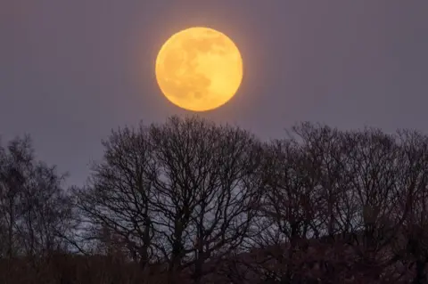 Sam's House Snow Moon from Stoney Middleton