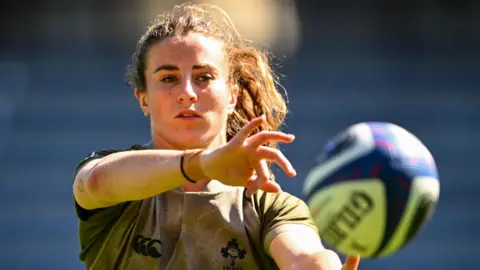 Emily Lane during Ireland's captain's run in Clermont