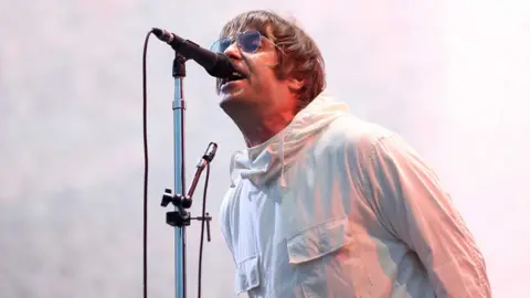 Getty Images Liam Gallagher at Knebworth