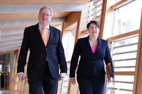 Getty Images Jackson Carlaw and Ruth Davidson