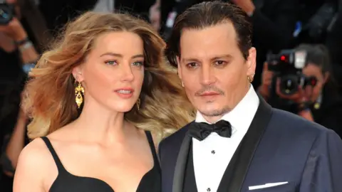 Getty Images Amber Heard and Johnny Depp in Venice in 2015