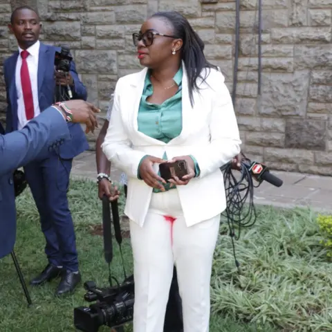Gloria Orwoba: Kenyan senator asked to leave over 'period stain