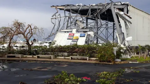 Getty Images Damage caused by Hurricane Maria after it passed through San Juan, Puerto Rico.