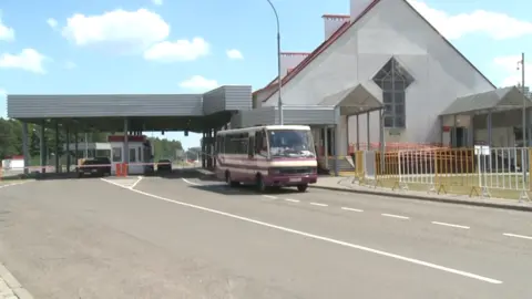 Belarusian Customs Committee Belarus border crossing with Ukraine at Makrany.