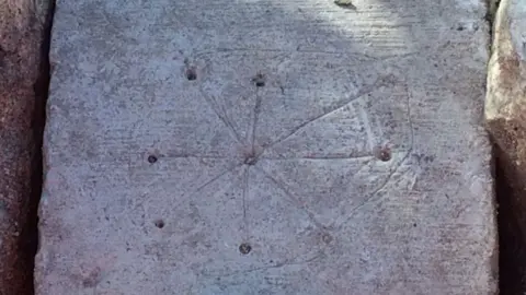 HS2 Ltd/PA Wire Stone markings