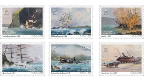 IOM POST OFFICE Set of six stamps