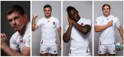 Getty Images Owen Farrell, George Ford, Maro Itoje and Jack Singleton