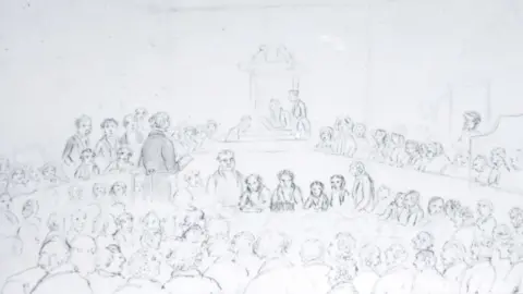 JH Buckingham / St Albans Museums The St Albans Bribery Commission, The Court House by J.H. Buckingham (St Albans Museums)