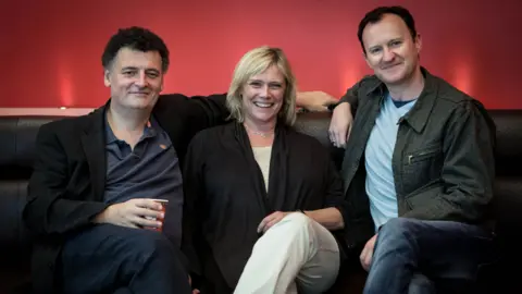 BBC Steven Moffat, Sue Vertue and Mark Gatiss