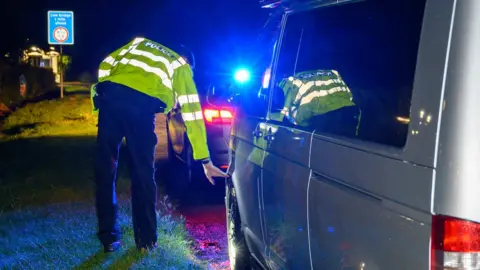 Northamptonshire Police Police checking vehicles in Operation Stock