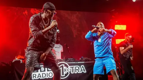 Getty Images Krept and Konan perform at Reading Festival day 2 on August 27, 2022