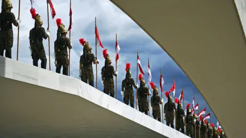 AFP Ceremonial guards rehearse for the inauguration ceremony of Brazilian president-elect Jair Bolsonaro in Brasilia, 30 December 2018