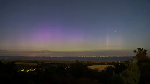 James Rowley-Hill Northern Lights over North Sea as seen from the Norfolk coast at Salthouse