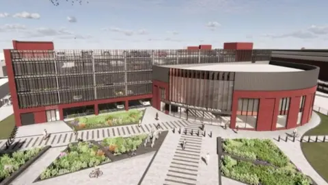 Darlington Borough Council Artist's impression of the redeveloped Darlington train station