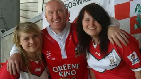 Alison Turner Lauren Griffiths, sister Alisha and dad Jason