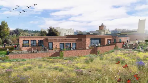 Simpson & Brown Artist impression of Elvaston Castle site