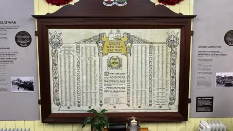 BBC Roll of Honour. It says Great Western Railway and the names of all the veterans who died are printed on it.