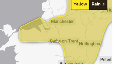 Met Office Weather warning map