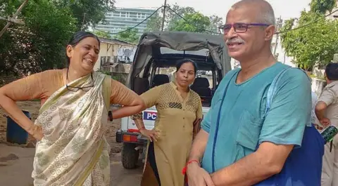 Press Trust of India Sudha Bharadwaj after her arrest on Tuesday