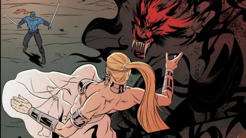 Diamondsteel Comics A panel from the Saltire graphic novel