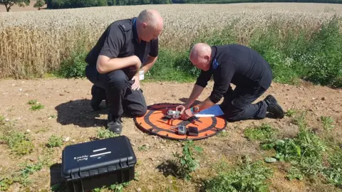 Police with drone