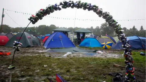 Getty Images Tents at a festival