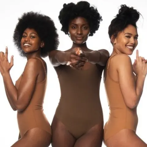 @nubianskin/Instagram picture of women of colour in shades of nude underwear