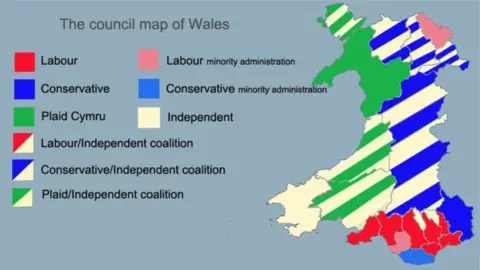 BBC Wales council map