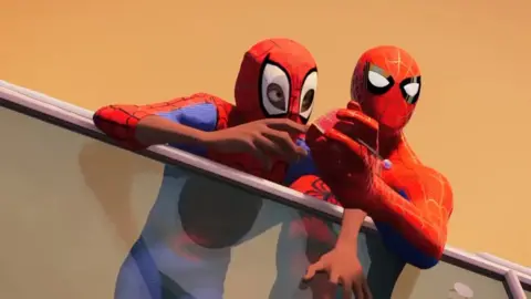 Spider-Man/YouTube Image of the two Spider-men