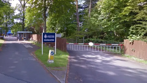 Google A general view of Nottinghamshire Police Headquarters in Sherwood Lodge Drive