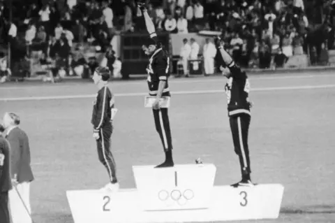 Getty Images Protest at the 1968 Mexico Olympics