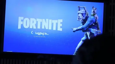 Fortnite login screen