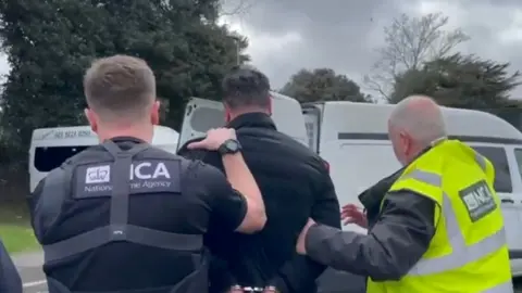 NCA Man being arrested