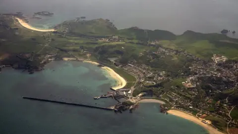 BBC Aerial view of Alderney