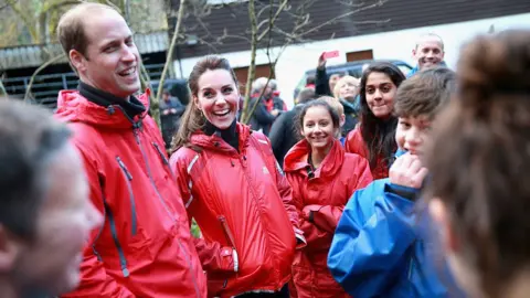 Getty Images Prince William and Catherine visit the Towers Residential Outdoor Education Centre