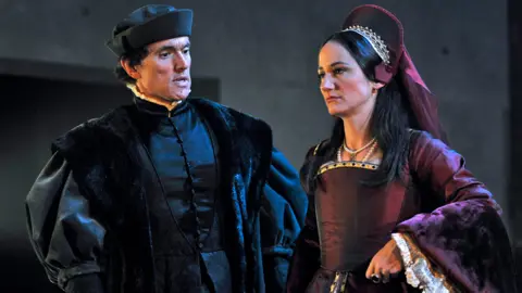 Getty Images Ben Miles and Lydia Leonard in the RSC's Bring Up The Bodies