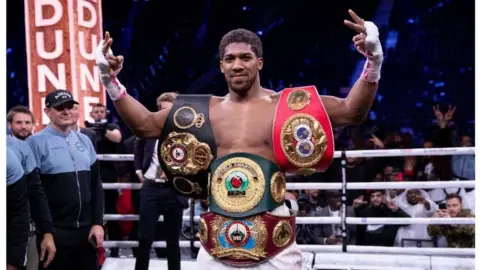 Getty Images Anthony Joshua in Diriyah