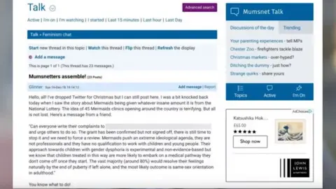 Hbomberguy Screenshot of Mumsnet thread