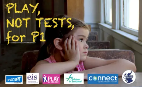 Upstart Scotland Postcard used in campaign against P1 tests