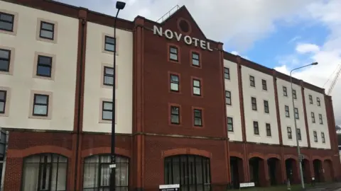 BBC/Sally Beadle The Novotel hotel in Ipswich