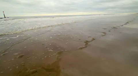 The beach at Anderby Creek in Lincolnshire