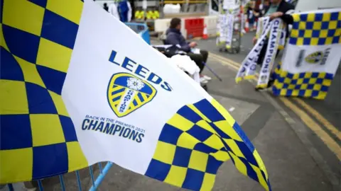 PA Media Leeds United flags