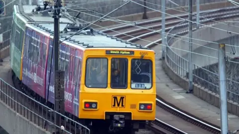 BBC A Metro train travelling to South Hylton