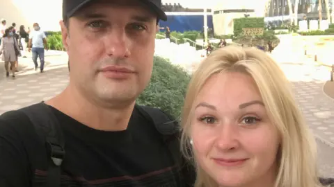 Anastasiya A Ukrainian couple who received thousands of messages with threats from strangers