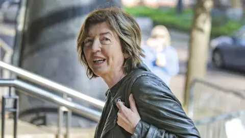 Liam McBurney/PA Media Sue Gray arrives at the Covid inquiry