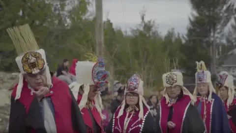 River Voices/YouTube Ceremony at Heiltsuk Nation communal longhouse, Canada, July 2018
