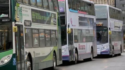 Getty Images Manchester buses