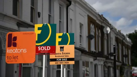 Getty Images A street of rental signs