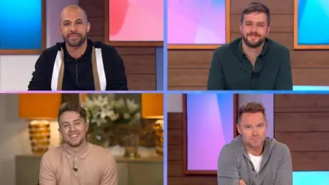 ITV Loose Men: (Clockwise left to right) Marvin Humes, Iain Stirling, Ronan Keating and Roman Kemp