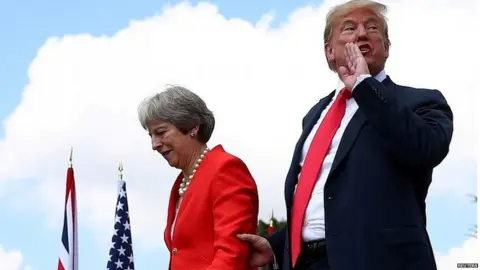Reuters Theresa May and Donald Trump